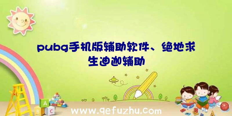 pubg手机版辅助软件、绝地求生迪迦辅助