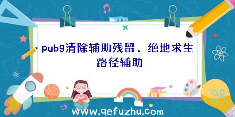 pubg清除辅助残留、绝地求生
