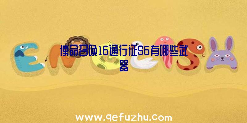 使命召唤16通行证S6有哪些武器