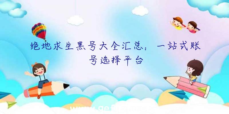 绝地求生黑号大全汇总：一站式账号选择平台