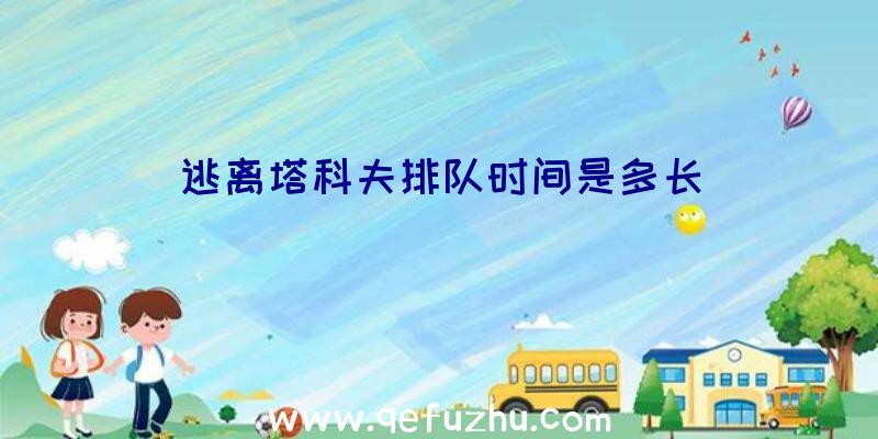 逃离塔科夫排队时间是多长